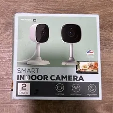NEW Merkury Smart Indoor Camera 2-Pack 1080p HD Wi-Fi Security Cam Night Vision 