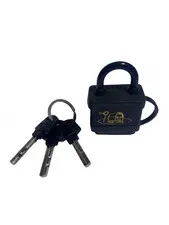 True Lock 40mm Hard Steel Padlock Weatherproof Anti-Theft with 3 Keys Black New