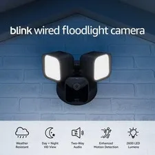 Blink Wired Floodlight Camera Smart Security Camera 2600 Lumens HD Live View NEW