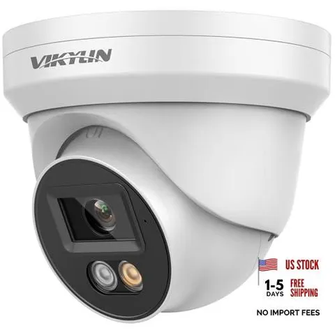 8MP IP PoE Camera, Smart Dual Light, Small Metal Turret 4K PoE Milk White