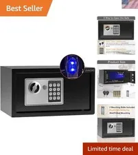 Safe Box,Electronic Digital Security Safe with Induction Light, Steel Constru...