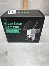 WYZE Solar Cam Pan (Flagship Model), AI Security Cameras Wireless White 
