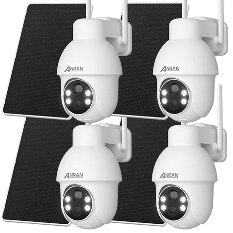 ANRAN 5MP Security Camera Solar Outdoor Wireless WiFi 2 Way Audio 360° PTZ IP65