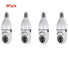 2Packs Light Bulb Security Camera -2.4Ghz Wifi 1080P Security Cameras Wireless O