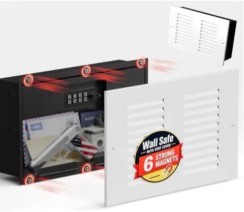 Hidden Wall Safe w/ Air Vent Cover Small Hidden Safe Secret Compartment 16" stud