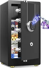 8.6 Cu Ft Fireproof Biometric Safe for Home Office, Large Heavy Duty Safe Box wi