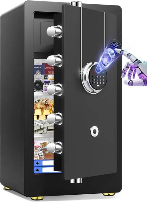 8.6 Cu Ft Fireproof Biometric Safe for Home Office, Large Heavy Duty Safe Box wi