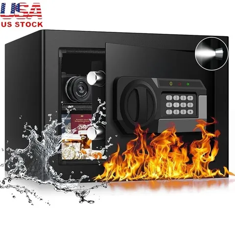 Personal Safe Anti-Theft Alarm Combination Lock Small Security Storage Box New