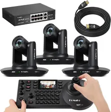 K20UH 4K HDMI PTZ Camera with AI Auto-Tracking(Gen 3),KC608 Pro PTZ Controller,F
