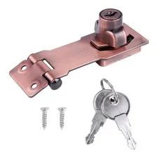3 Inch Zinc Alloy 90 Degrees Keyed Hasp Lock Knob Keyed Lock Hasp for Door