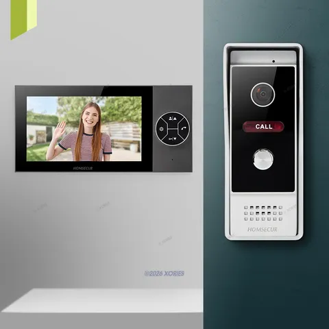 HOMSECUR 7" 4 Wire HD Video Door Phone Intercom Doorbell IR Camera Door Unlock