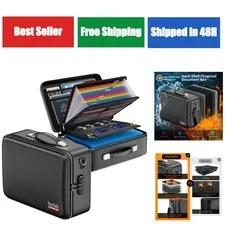 DocSafe Fireproof Document Box with Lock - Waterproof Safe Storage