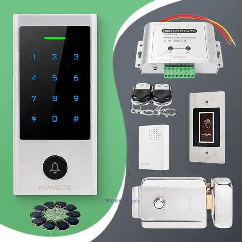 HOMSECUR IP66 APP WIFI RFID Access Control Set Electric rim lock