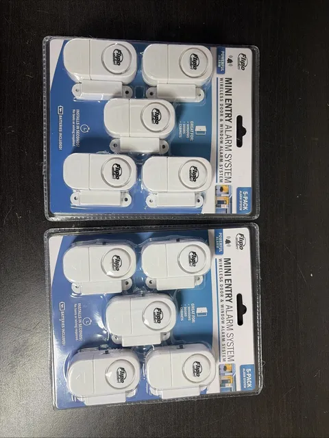 Flipo Security Mini Entry Alarm System 2 Pack Wireless Door Window Alarm New B21