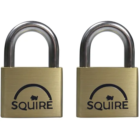 Squire Ln5t 2 x Ln5ka LN5T Lion Brass Locks 5-Pin 50mm Double Pack