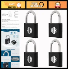 Heavy Duty 4 Digit Combination Lock - Waterproof Padlock for Gym, Shed, Fence -