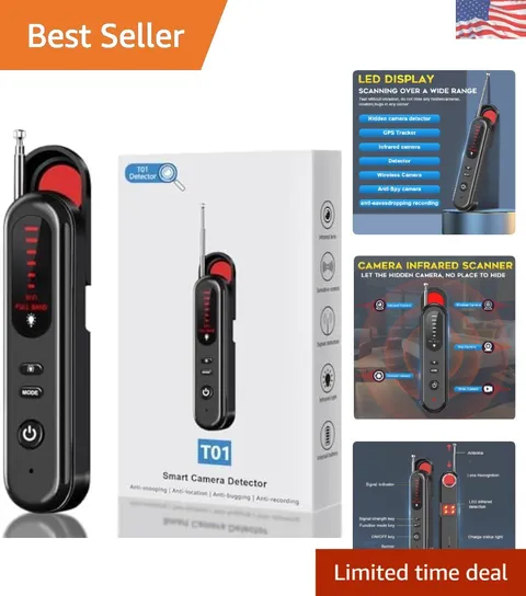 2026 Portable Hidden Camera Detector & GPS Tracker Scanner - Black