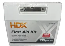 130-Piece Plastic OSHA First Aid Kit
