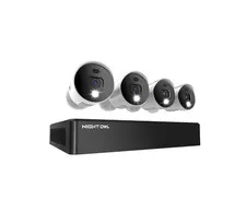 NEW Night Owl 8 Channel 4K Bluetooth DVR w/ 1TB Hard Drive & 4 Wired UHD Cameras