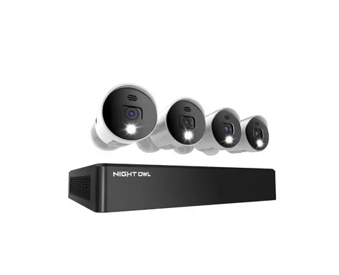 NEW Night Owl 8 Channel 4K Bluetooth DVR w/ 1TB Hard Drive & 4 Wired UHD Cameras