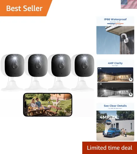 2.5K Home Security Camera with Two-Way Audio & Night Vision - Indoor/Outdoor