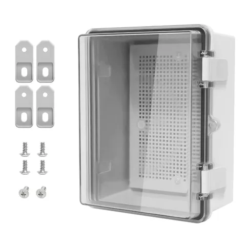 LMioEtool ABS Plastic Dustproof Waterproof 8.7" x 6.7" x 4.3", Clear Cover 