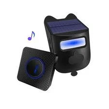 Wireless Solar Infrared Sensor Doorbell & Driveway Alarm, Motion Sensor & Receiv