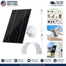 Ultimate 4W Solar Panel -  Waterproof Solution for Outdoor Security Cameras