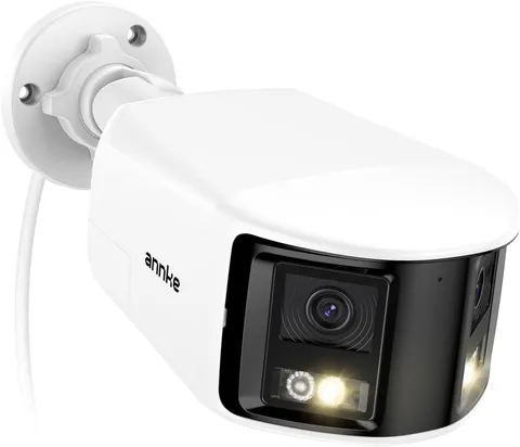 FCD800 4K 8MP Dual Lens Poe Security Camera, 180°Panoramic View, Smart Light Col