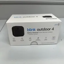 Blink Outdoor 4 4th Gen Wire-Free Smart Security Camera Black B0B1N5HW22 Sealed