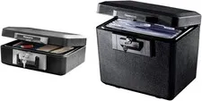 Fireproof Safe Box W/ Key Lock Chest Safe W/ Carrying Handle to Secure Valuables