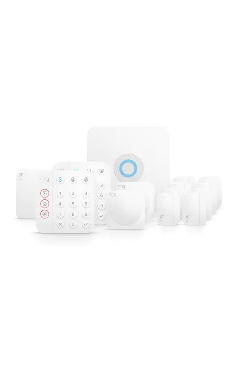 Ring Alarm 14-Piece Kit (newest model), Wireless smart home or business WHITE