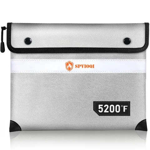 Upgraded Fireproof Document Bag 5200°F, 14.2” X 11” Waterproof Fireproof Bags...