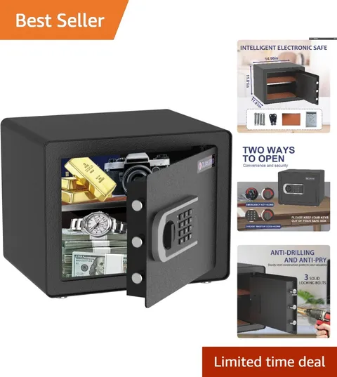 Durable 1.2 Cub Security Safe with Emergency Key - Safe Storage for Valuables