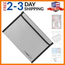 Fireproof Document Bag Envelope Size: 8" x 5" [2000°F Rated] Fireproof Cash B...