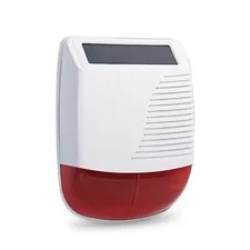 Solar Strobe Alarm Light 120db Sound Security Siren Light IP67 Waterproof for...
