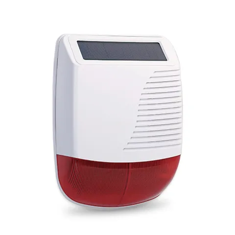 Solar Strobe Alarm Light 120db Sound Security Siren Light IP67 Waterproof for...