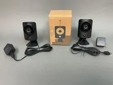 set 3 SimpliSafe SimpliCam SSCM2 Indoor Security 1080p HD Video Camera - Black