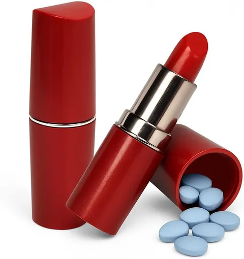 Fake Lipstick Diversion Safe -  Compartment | Hide Pills, Money, Je