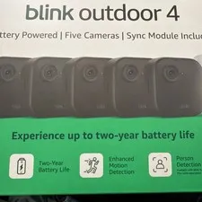 BRAND NEW BLINK Outdoor 4 (4th Gen) 5-Camera Security System w/ Sync Module Core