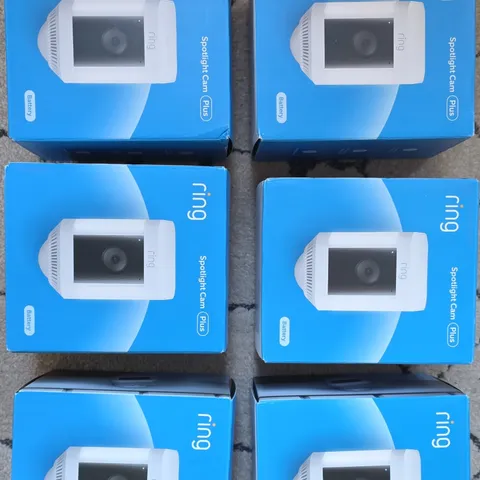 Ring Spotlight Cam Plus White Wireless Wi‑Fi 1080p Outdoor/Indoor 6 Pack