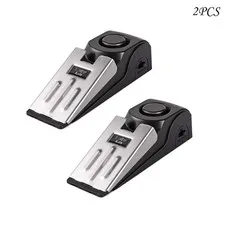 Door Stop Alarm, 2 Pack Door Stopper with 120DB Security Alarm, Door Security De
