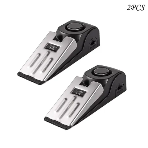 Door Stop Alarm, 2 Pack Door Stopper with 120DB Security Alarm, Door Security De