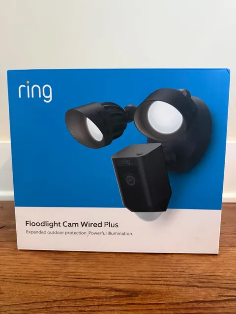 Ring - Floodlight Cam Plus Outdoor Wired 1080p Surveillance Camera - Black