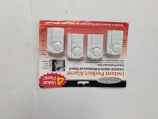 Handy Trends Instant Perfect Alarm 4 Pack Door Window Magnetic White Batteries