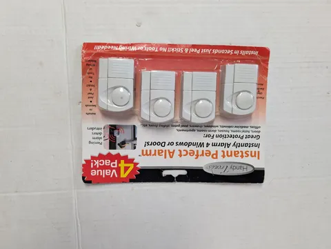 Handy Trends Instant Perfect Alarm 4 Pack Door Window Magnetic White Batteries