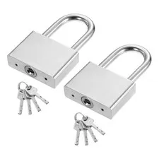 2Pcs 58 x 83mm Heavy Duty Lock Alloy Steel High Security Padlock with 8 Keys