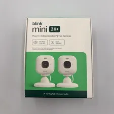 Blink Mini 2k+ Cameras Indoor/Outdoor Plug-in 2K Video White New Free Ship