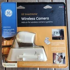 GE SmartHome 58168 Wireless Add-On CCTV Camera Indoor/Outdoor Night Vision White