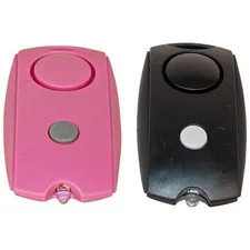 Safety Technology 120 dB Mini Personal Alarm LED Flashlight - Black & Pink